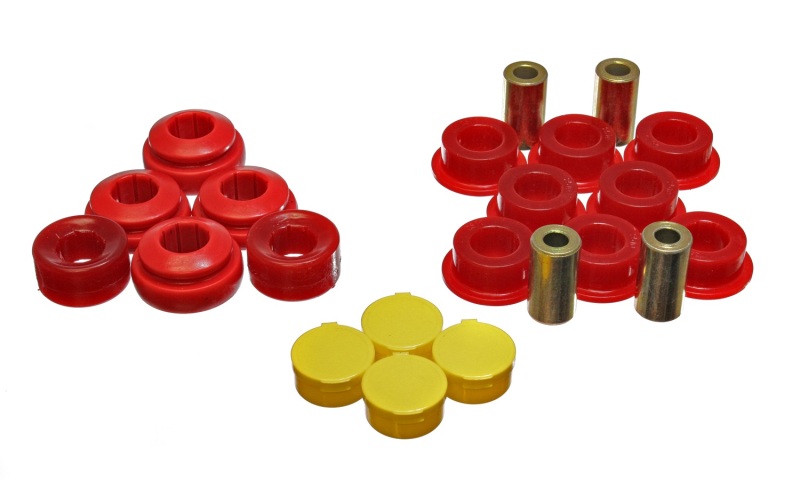 Honda CRX Control Arm Bushings - Rear - Energy Suspension - Performance Polyurethane - Red - `01-`05